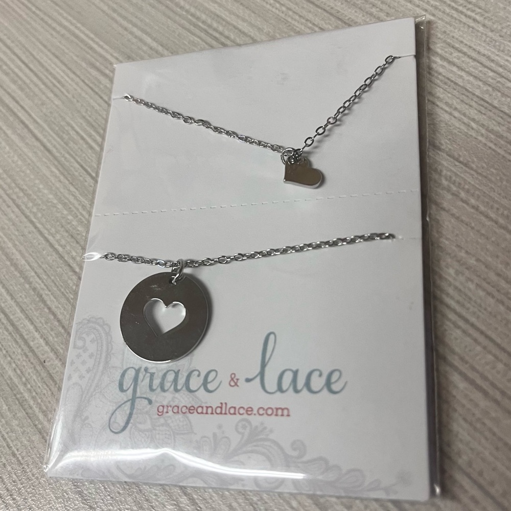 Duo heart G&L necklace